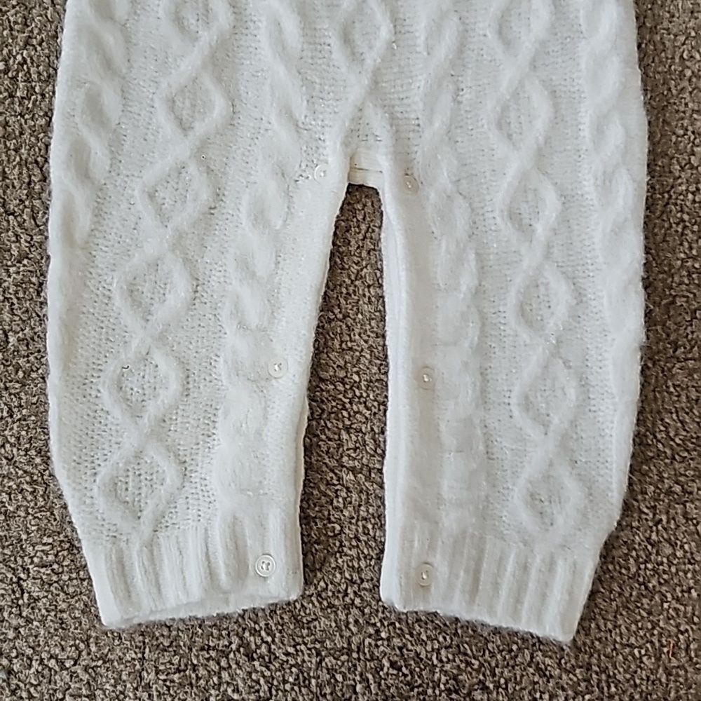 Oshkosh B'gosh Ivory Cable Knit One Piece Sweater 18 Months NEW - Picture 4 of 8